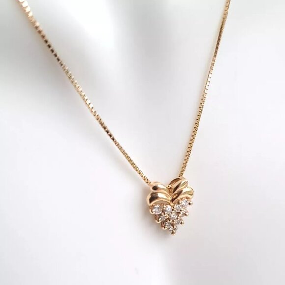 CLEARANCE 14Kt Yellow Gold .75 Ct Diamond Grape Cluster Pendant & 20" Chain - Picture 2 of 13